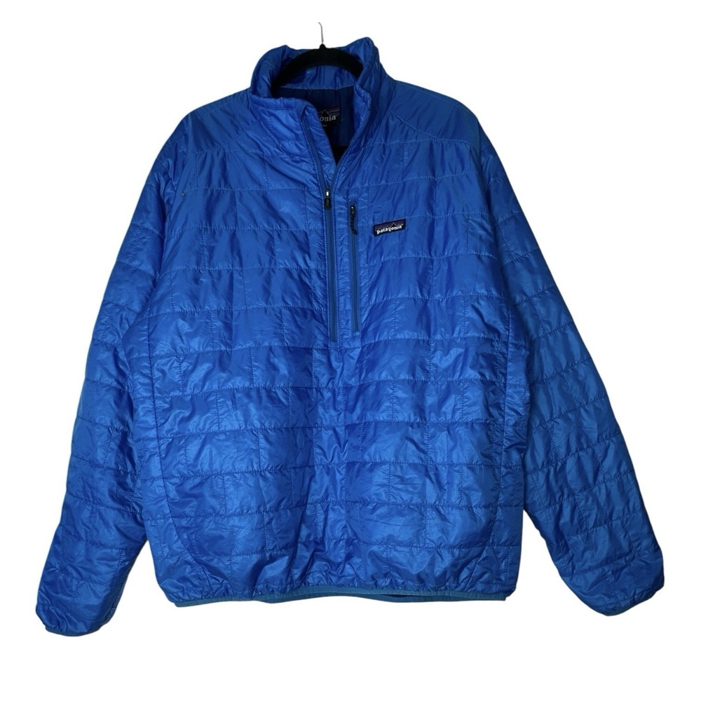Patagonia Nano‎ Puff Pullover Jacket Mens XL Blue Primaloft Outdoors Atheisure